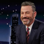 Host Jimmy Kimmel on stage addresses late night show ending rumors banner