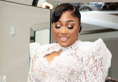 Actress Uche Ogbodo emotional breakdown in bridal dress crying over marriage crash banner
